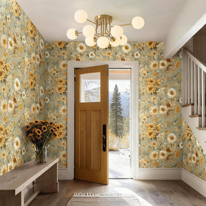 LightFixturesUSA - 7 - Light Opal Glass Bubble Sputnik Semi Flush Chandelier - Chandelier - Brass - 