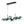 LightFixturesUSA - 8 - Light Color Tinted Glass Globe Bubble Linear Island Chandelier - Chandelier - Black + Green - 