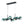 LightFixturesUSA - 8 - Light Color Tinted Glass Globe Bubble Linear Island Chandelier - Chandelier - Black + Green - 