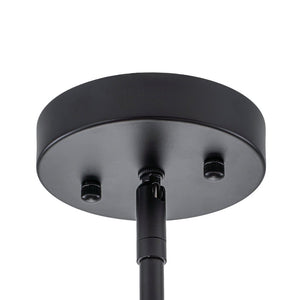 LightFixturesUSA - 8 - Light Linear Sputnik Tinted Blue Glass Bubble Chandelier - Chandelier - Black - 