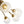 LightFixturesUSA - 8 - Light Ribbed Glass Bubble Sputnik Semi Flush Mount - Ceiling Light - Brass - 