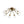 LightFixturesUSA - 8 - Light Ribbed Glass Bubble Sputnik Semi Flush Mount - Ceiling Light - Brass - 