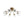 LightFixturesUSA - 8 - Light Ribbed Glass Bubble Sputnik Semi Flush Mount - Ceiling Light - Brass - 