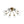 LightFixturesUSA - 8 - Light Ribbed Glass Bubble Sputnik Semi Flush Mount - Ceiling Light - Brass - 