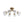 LightFixturesUSA - 8 - Light Textured Crackle Glass Globe Semi Flush Mount - Chandelier - Brass - 