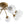 LightFixturesUSA - 8 - Light Textured Crackle Glass Globe Semi Flush Mount - Chandelier - Brass - 