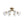LightFixturesUSA - 8 - Light Textured Crackle Glass Globe Semi Flush Mount - Chandelier - Brass - 