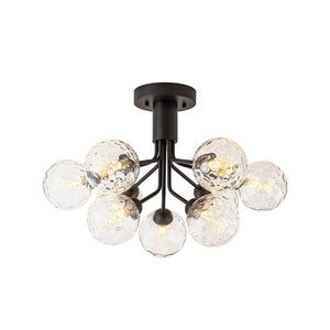 LightFixturesUSA - 9 - Light Bloom Water Glass Globe Tiered Sputnik Ceiling Light - Ceiling Light - Black - 