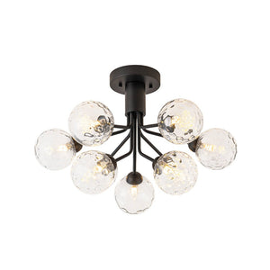 LightFixturesUSA - 9 - Light Bloom Water Glass Globe Tiered Sputnik Ceiling Light - Ceiling Light - Black - 