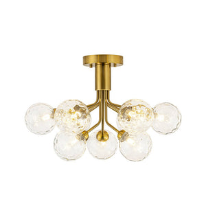 LightFixturesUSA - 9 - Light Bloom Water Glass Globe Tiered Sputnik Ceiling Light - Ceiling Light - Brass - 