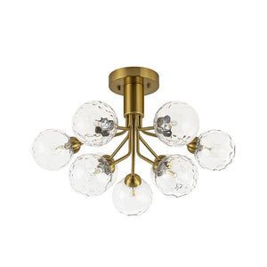 LightFixturesUSA - 9 - Light Bloom Water Glass Globe Tiered Sputnik Ceiling Light - Ceiling Light - Brass - 