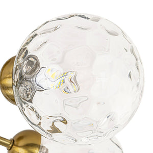 LightFixturesUSA - 9 - Light Bloom Water Glass Globe Tiered Sputnik Ceiling Light - Ceiling Light - Brass - 