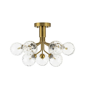 LightFixturesUSA - 9 - Light Bloom Water Glass Globe Tiered Sputnik Ceiling Light - Ceiling Light - Brass - 