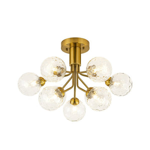 LightFixturesUSA - 9 - Light Bloom Water Glass Globe Tiered Sputnik Ceiling Light - Ceiling Light - Brass - 