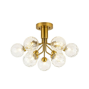 LightFixturesUSA - 9 - Light Bloom Water Glass Globe Tiered Sputnik Ceiling Light - Ceiling Light - Brass - 