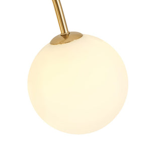 LightFixturesUSA - 9 - Light Goose Arm Opal Glass Bubble Tiered Chandelier - Chandelier - Brass - 