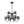 Load image into Gallery viewer, LightFixturesUSA - 9 - Light Hammered Smoked Glass Bubble Black Sputnik Chandelier - Chandelier - Black - 
