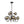 Load image into Gallery viewer, LightFixturesUSA - 9 - Light Hammered Smoked Glass Bubble Black Sputnik Chandelier - Chandelier - Black - 
