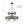 Load image into Gallery viewer, LightFixturesUSA - 9 - Light Hammered Smoked Glass Bubble Black Sputnik Chandelier - Chandelier - Black - 
