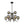 Load image into Gallery viewer, LightFixturesUSA - 9 - Light Hammered Smoked Glass Bubble Black Sputnik Chandelier - Chandelier - Black - 
