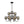 Load image into Gallery viewer, LightFixturesUSA - 9 - Light Hammered Smoked Glass Bubble Black Sputnik Chandelier - Chandelier - Black - 
