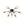 LightFixturesUSA - 9 - Light Layered Glass Bubble Sputnik Semi Flush Chandelier - Ceiling Light - Black (1 - 2 Weeks Arrive) - 