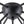 LightFixturesUSA - 9 - Light Layered Glass Bubble Sputnik Semi Flush Chandelier - Ceiling Light - Black (1 - 2 Weeks Arrive) - 