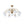LightFixturesUSA-9-Light Opal Glass Bubble Arched Arm Semi Flush Chandelier-Chandelier-Brass-