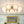 LightFixturesUSA-9-Light Opal Glass Bubble Round Sunburst Sputnik Semi Flush Mount-Ceiling Light-Brass-
