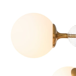 LightFixturesUSA - 9 - Light Tiered Sputnik Glass Globe Bubble Chandelier - Chandelier - Brass - 