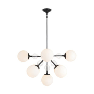 LightFixturesUSA - 9 - Light Tiered Sputnik Glass Globe Bubble Chandelier - Chandelier - Brass - 