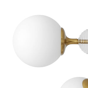 LightFixturesUSA - 9 - Light Tiered Sputnik Glass Globe Bubble Chandelier - Chandelier - Brass - 