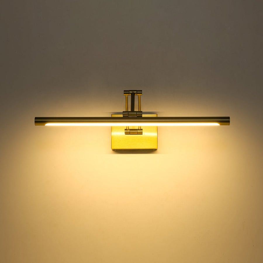 LightFixturesUSA - Adjustable Dimmable LED Linear Vanity Lamp Picture Light - Wall Sconce - Brass - 2 Packs - 