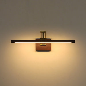 LightFixturesUSA - Adjustable Dimmable LED Linear Vanity Lamp Picture Light - Wall Sconce - Walnut Grain - 2 Packs - 