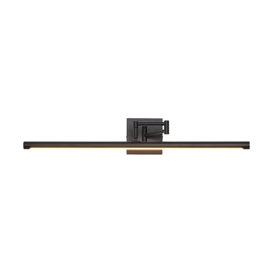 LightFixturesUSA - Adjustable Dimmable LED Linear Vanity Sconce Picture Light - Wall Sconce - Black - 