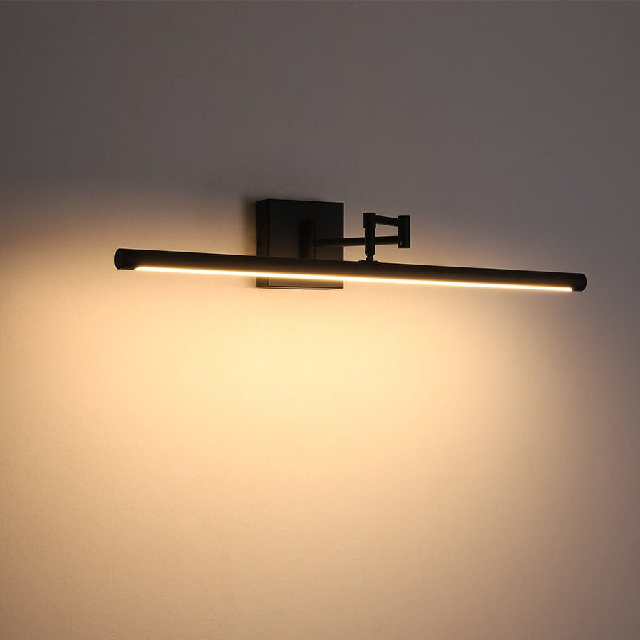 LightFixturesUSA - Adjustable Dimmable LED Linear Vanity Sconce Picture Light - Wall Sconce - Black - 