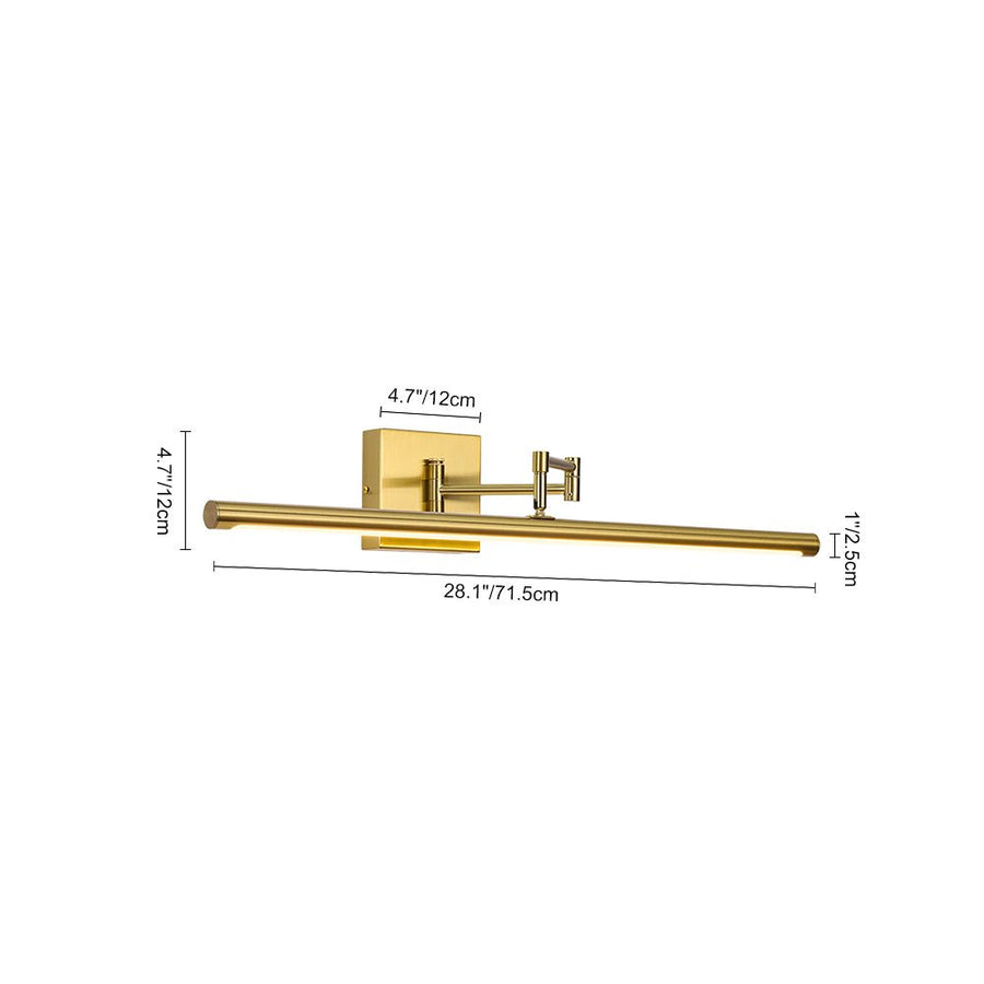 LightFixturesUSA - Adjustable Dimmable LED Linear Vanity Sconce Picture Light - Wall Sconce - Black - 