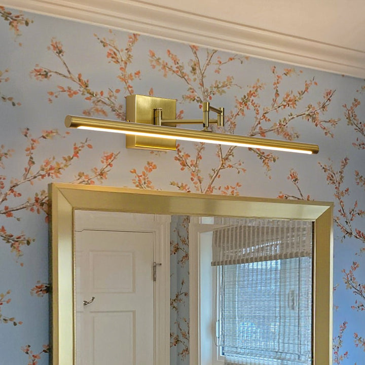 LightFixturesUSA - Adjustable Dimmable LED Linear Vanity Sconce Picture Light - Wall Sconce - Brass - 