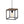 LightFixturesUSA - Aged Oak Iron Square Cage Single Kitchen Pendant Light - Pendant Light - 2 Packs - 