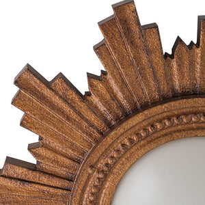 LightFixturesUSA - Antique Apollo Sunburst Sculpture Flush Mount / Wall Light - Ceiling Light - Distressed Brass - 