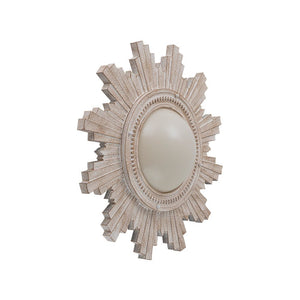 LightFixturesUSA - Antique Apollo Sunburst Sculpture Flush Mount / Wall Light - Ceiling Light - Weathered White - 