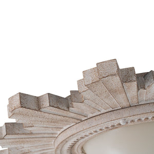 LightFixturesUSA - Antique Apollo Sunburst Sculpture Flush Mount / Wall Light - Ceiling Light - Weathered White - 