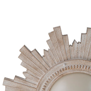LightFixturesUSA - Antique Apollo Sunburst Sculpture Flush Mount / Wall Light - Ceiling Light - Weathered White - 