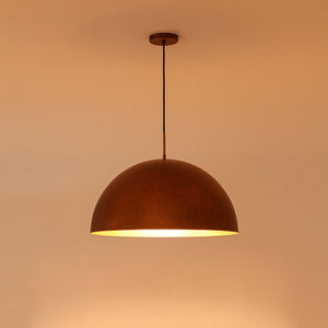 LightFixturesUSA - Antique Copper Style Iron Oversized Dome Pendant Light - Pendant Light - 23 in - 