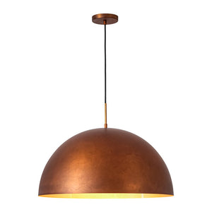 LightFixturesUSA - Antique Copper Style Iron Oversized Dome Pendant Light - Pendant Light - 23 in - 