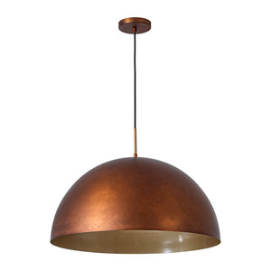 LightFixturesUSA - Antique Copper Style Iron Oversized Dome Pendant Light - Pendant Light - 23 in - 