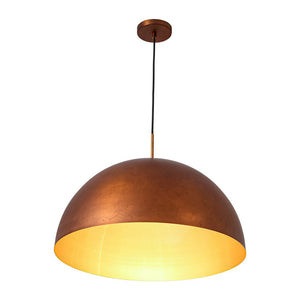 LightFixturesUSA - Antique Copper Style Iron Oversized Dome Pendant Light - Pendant Light - 23 in - 
