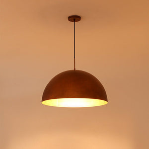 LightFixturesUSA - Antique Copper Style Iron Oversized Dome Pendant Light - Pendant Light - 23 in - 