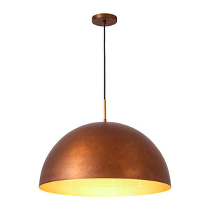 LightFixturesUSA - Antique Copper Style Iron Oversized Dome Pendant Light - Pendant Light - 23 in - 