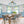 Load image into Gallery viewer, LightFixturesUSA - Art Deco 8 - Light Sputnik Blue Glass Bubble Semi Flush Mount - Ceiling Light - Brass - 
